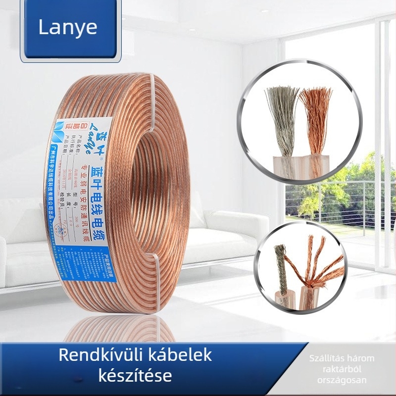 Blue Leaf 2-vezetékes audio kábel színpadra, ónnal bevont réz vezetők, PVC burkolat