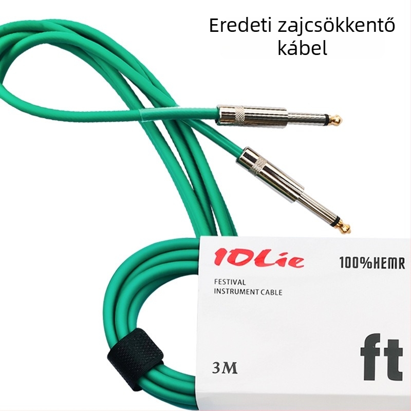 IOLie DP002 zajcsökkentő gitárkábel elektromos gitárhoz és basszusgitárhoz, 3 m, 6 m vagy 10 m.