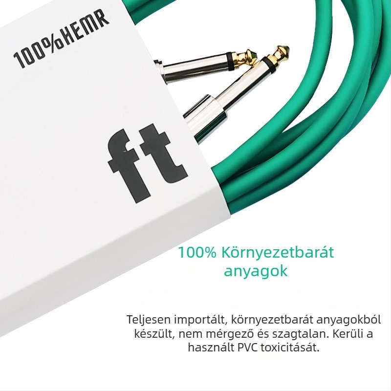 IOLie DP002 zajcsökkentő gitárkábel elektromos gitárhoz és basszusgitárhoz, 3 m, 6 m vagy 10 m.