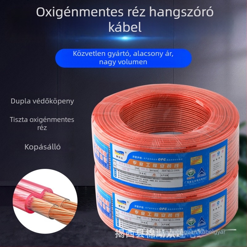 Hengguangxun Oxigénmentes réz kettős rétegű audio kábel hangfalakhoz
