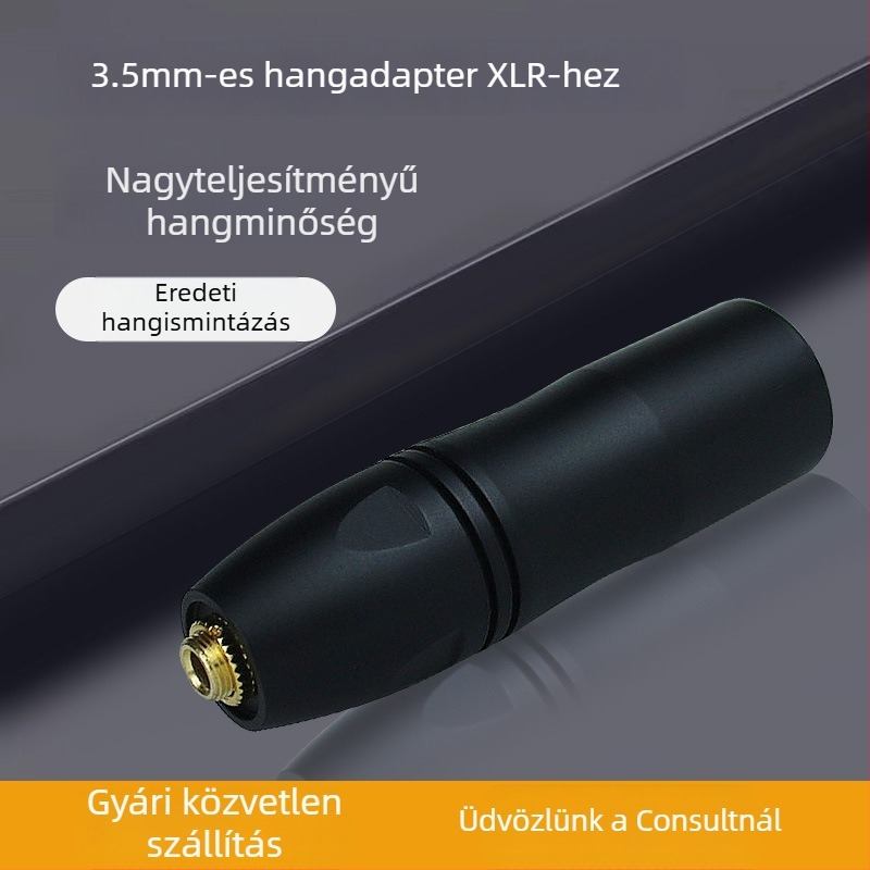 48V phantom tápellátású 3,5 mm-es XLR audio adapter kábel