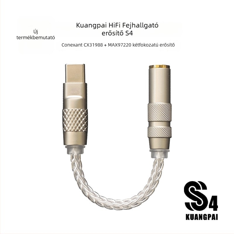 HiFi DAC fejhallgató-amp USB-C-től 3,5 mm-es audio kábellel, Kx31988+97220, 31993