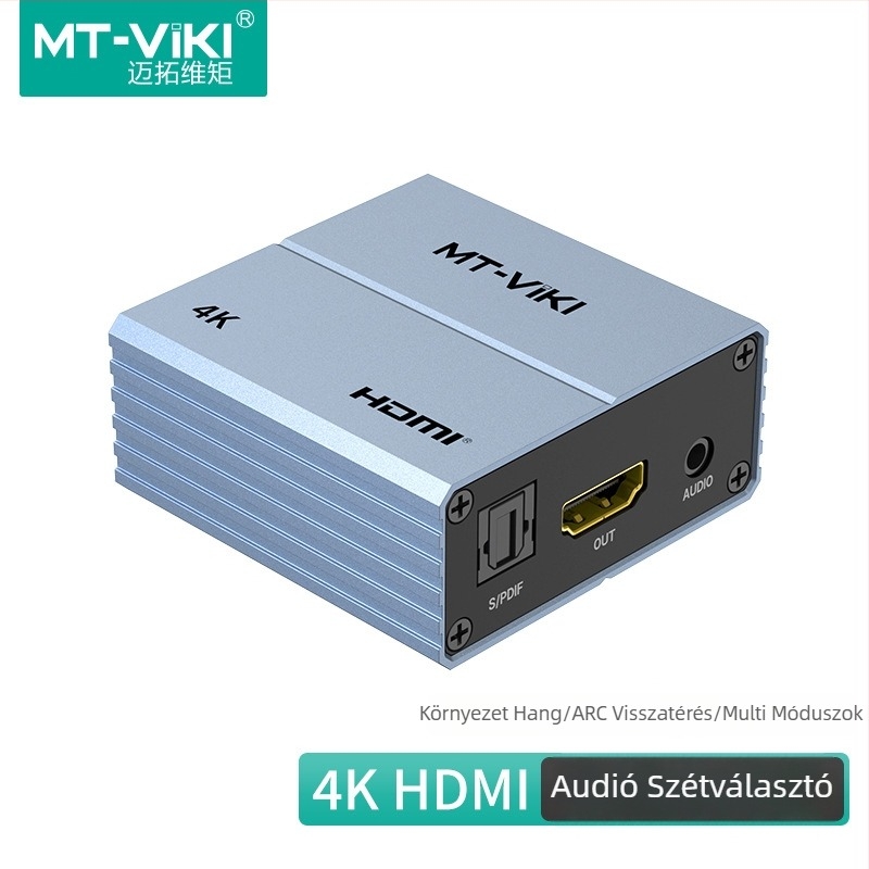 HDMI 2.0 audió kivonó MT-HA22, 4K, HDCP-támogatás, optikai hangkimenet, dekóder Xboxhoz
