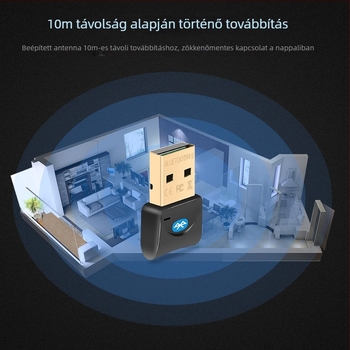 CSR8510 Bluetooth USB adapter – plug-and-play, USB interfész, Bluetooth 4.0, 10 m hatótáv, külső tápegység nélkül