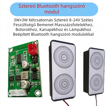 Bluetooth modul, vezeték nélküli hangszóróhoz, sztereó vevő, kettőcsatornás erősítő masszázsszékre, 12V-24V