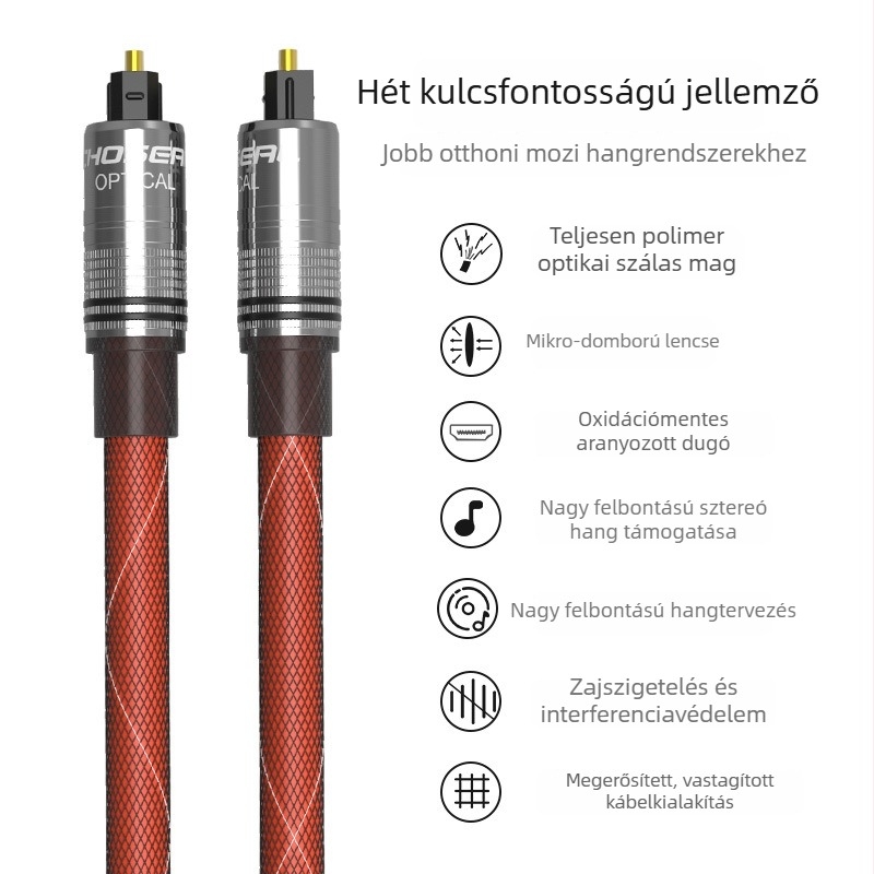Choseal Akihabara optikai szálas audiókábel QS1102 erősítőhöz