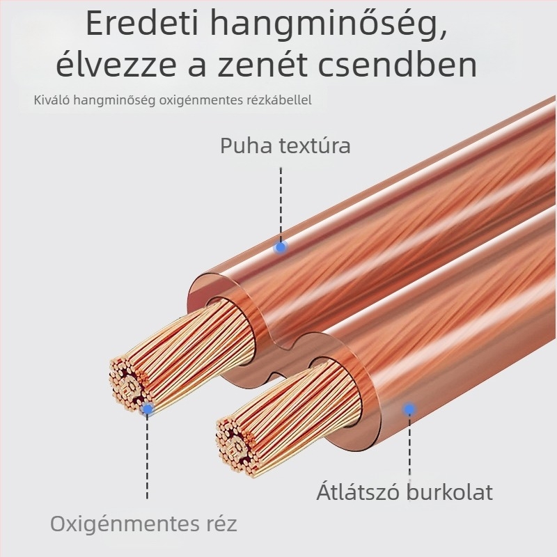 RVH oxigénmentes réz audiokábel, 300/400/500 sorozat, arany- és ezüst hangszóró kábel színpadi használatra és erősítőhöz