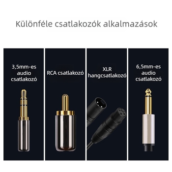 XLR mikrofon kábel, férfi–nő, kiegyensúlyozott, 2 vezeték, csupasz réz