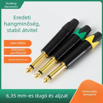 6,35 mm-es dugaszoló és aljzat – mikrofon és audio csatlakozó