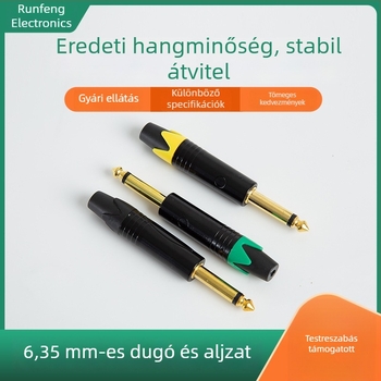 6,35 mm-es dugaszoló és aljzat – mikrofon és audio csatlakozó