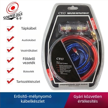 10 AWG tápvezeték autóhifihez és összekötő kábel a subwooferes erősítőhöz