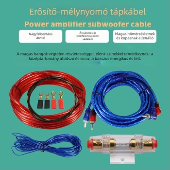 10 AWG tápvezeték autóhifihez és összekötő kábel a subwooferes erősítőhöz