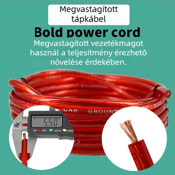 10 AWG tápvezeték autóhifihez és összekötő kábel a subwooferes erősítőhöz