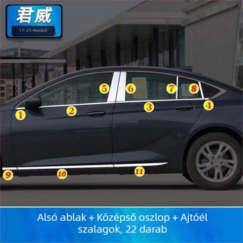 Buick Regal ablak- és ajtóél díszítő szalag – rozsdamentes acél, telepítés