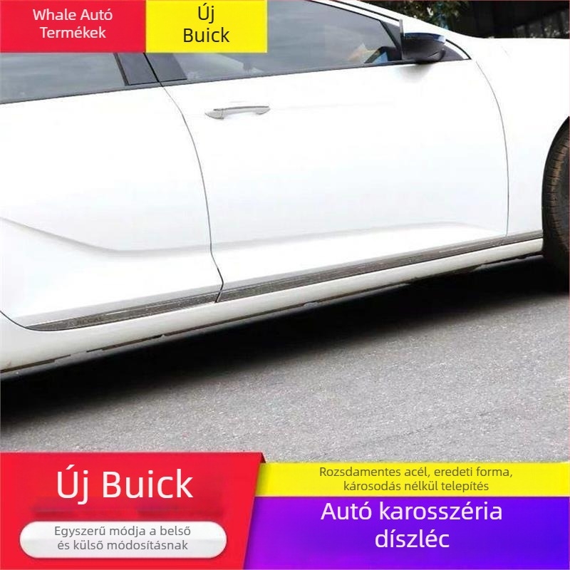Buick Regal ablak- és ajtóél díszítő szalag – rozsdamentes acél, telepítés