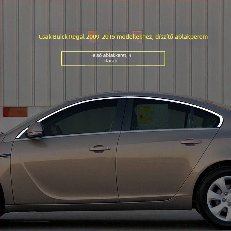 Buick Regal ablak- és ajtóél díszítő szalag – rozsdamentes acél, telepítés