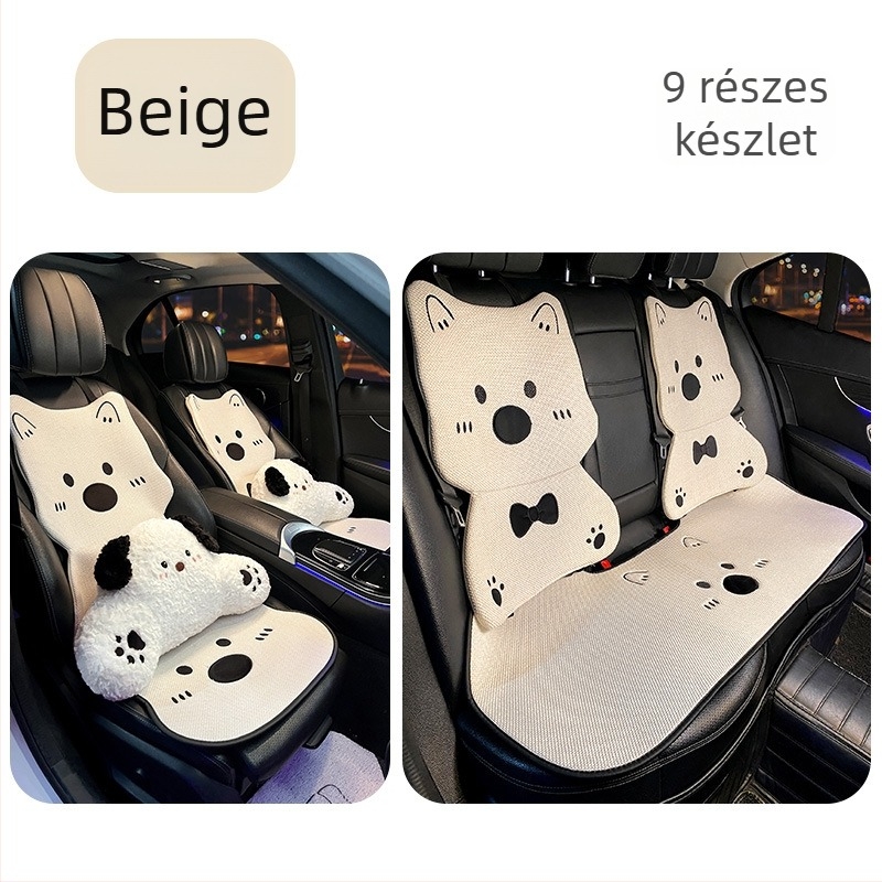 Minden évszakra alkalmas autóülés párna, West Highland Terrier mintával, belső ülésvédő, bőrbarát, aranyos lányoknak