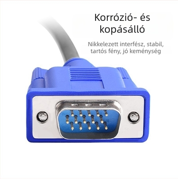 Tiszta réz VGA-kábel, 3+6 maggal, bővítőkábel számítógéphez, projektorhoz, kijelzőhöz és televízióhoz