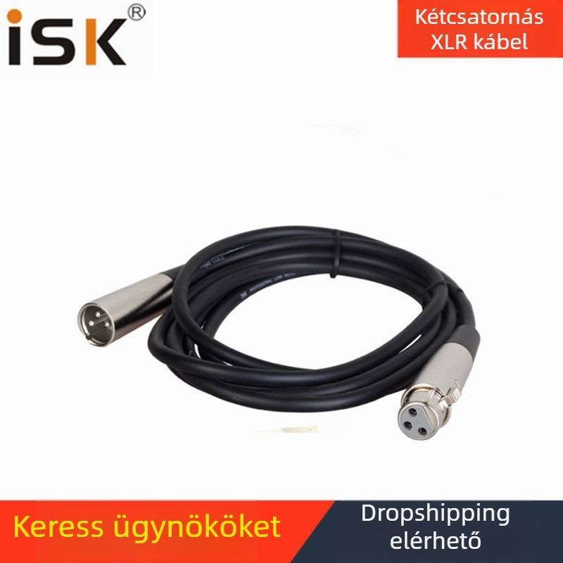 ISK XLR mikrofonkábel, 2,5 m, női–férfi, modell C1/C4