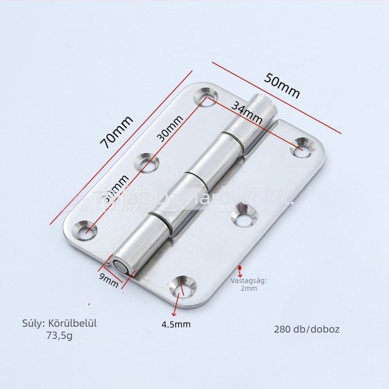 304 rozsdamentes acél ajtópántok, Linda Hardware, polírozott felület, modern minimalista stílus