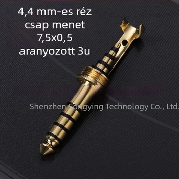 Songying Technology 4,4 mm kiegyensúlyozott dugó, teljes réz, mágnesmentes, aranyozott, 3U DIY kábelfej