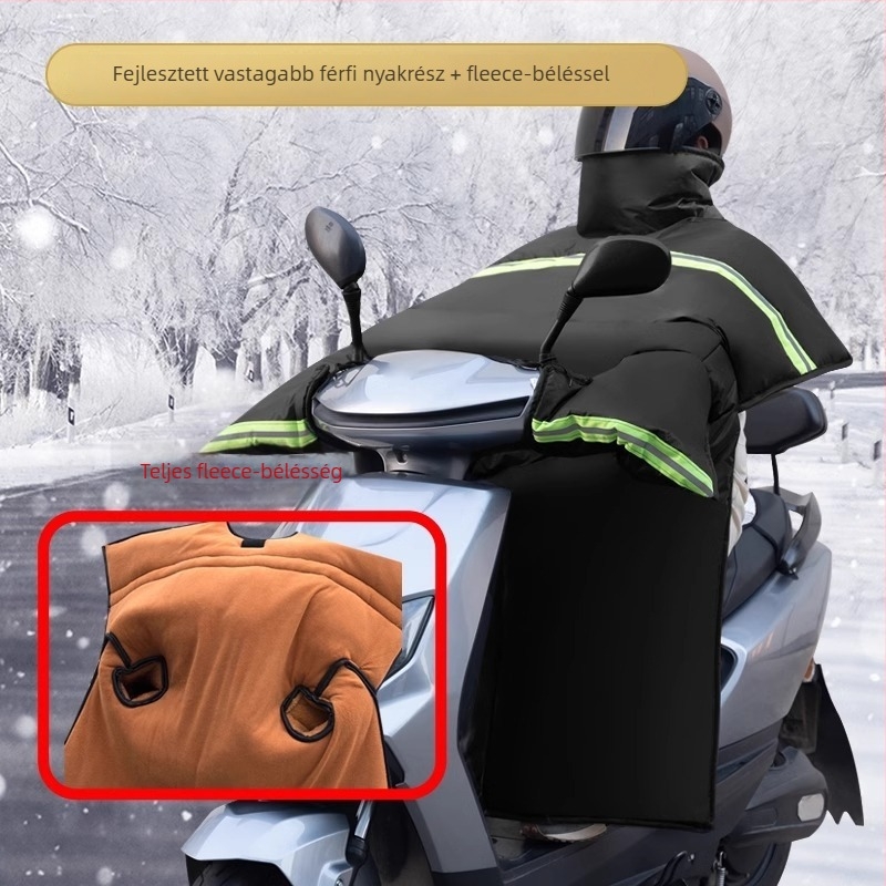 Uhr125 robogó szélvédővédő – kopásálló, vastag téli fleece bélés