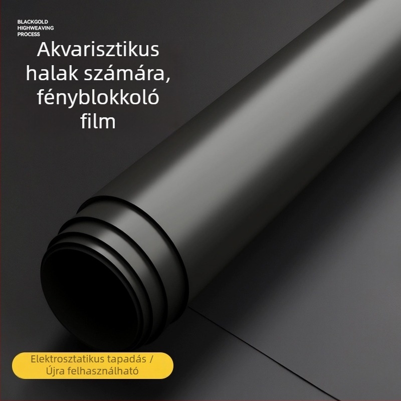 PVC anyagú akvárium háttér matrica, öntapadós, egyszínű mintázat, modern minimalista stílus, 1 db, testreszabható