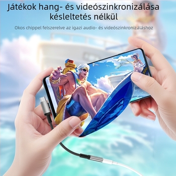2 az 1-ben USB-C 3,5 mm fejhallgató adapter Apple és Samsung telefonokhoz