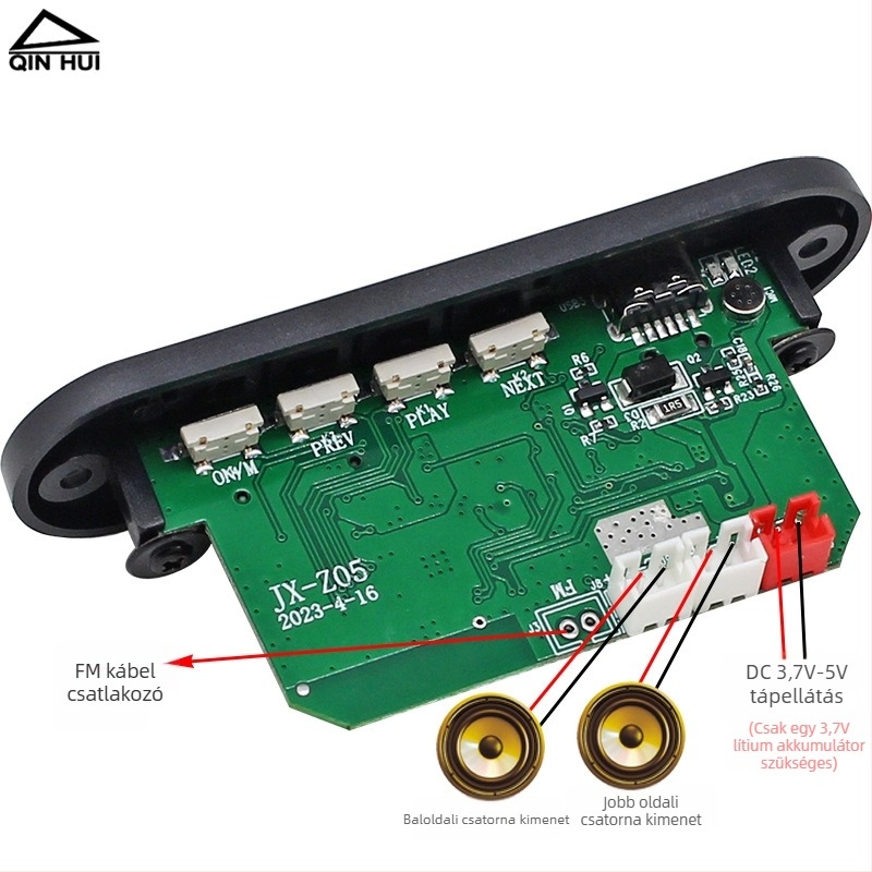 Qinyuhui Bluetooth modul, audió erősítő panel, PCBA panel, audió dekódoló panel, modell 5
