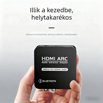 Arc23 HDMI ARC audió konverter optikai kimenettel és Bluetooth-szal, 0.8 m kábel, távoli bekapcsolás