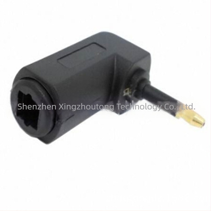 Xingzhaotong 90°-os optikai szálas adapter hanggal – mini, négyszögből kerekre, PVC mag, optikai szál