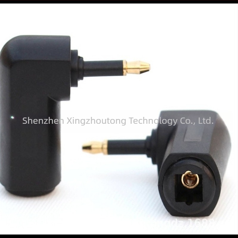 Xingzhaotong 90°-os optikai szálas adapter hanggal – mini, négyszögből kerekre, PVC mag, optikai szál