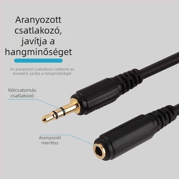 Choseal Akihabara 3,5 mm-es férfi–női fülhallgató hosszabbító kábel laptophoz, modell Q-344