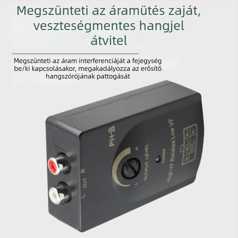 PH-2 autóhifi átalakító: magasról alacsonyra konvertálás szubwooferhez, állítható késleltetéssel