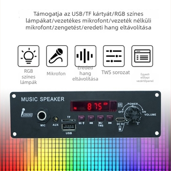 20W-os kettőcsatornás Bluetooth erősítő tábla veszteségmentes audió dekóddal és TWS hangfal főlapja