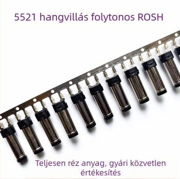 5521 Audio/Video forrasztásmentes dugaszoló csatlakozó, rivetes kivitel, 5.5×2.1, hím- és női csatlakozók