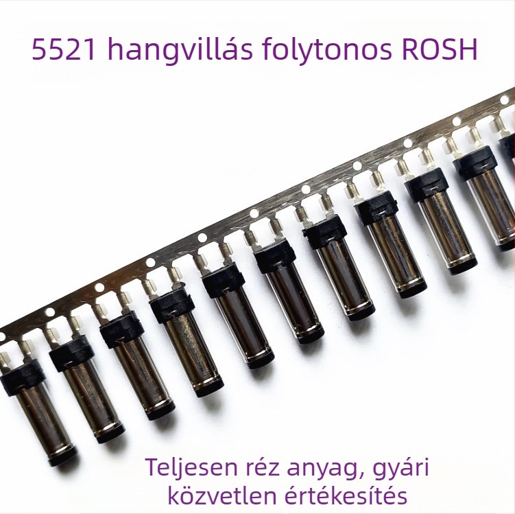 5521 Audio/Video forrasztásmentes dugaszoló csatlakozó, rivetes kivitel, 5.5×2.1, hím- és női csatlakozók