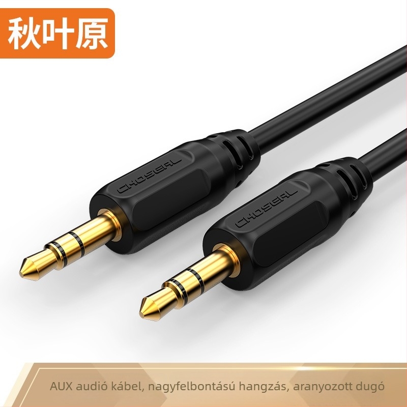 Choseal/Akihabara QS3210 3,5 mm-es férfi–férfi AUX audiokábel autóhifihez és PC hangszórókhoz