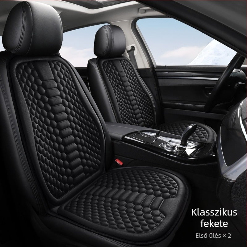 Autóülés párnahuzat, univerzális négy szezonos, lélegző és csúszásmentes, háromrészes készlet, pamut anyag