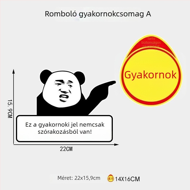 Autómatrica ember-mintával és emoji csomaggal, szívócsészés telepítés, személyre szabhatatlan