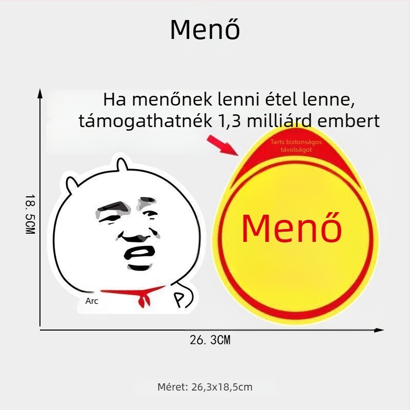 Autómatrica ember-mintával és emoji csomaggal, szívócsészés telepítés, személyre szabhatatlan