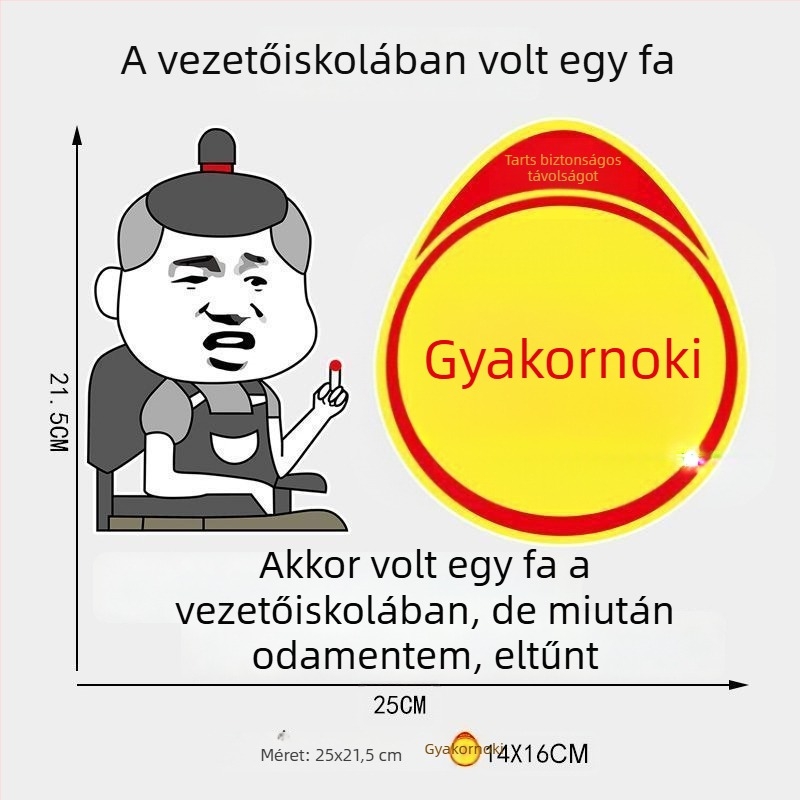 Autómatrica ember-mintával és emoji csomaggal, szívócsészés telepítés, személyre szabhatatlan