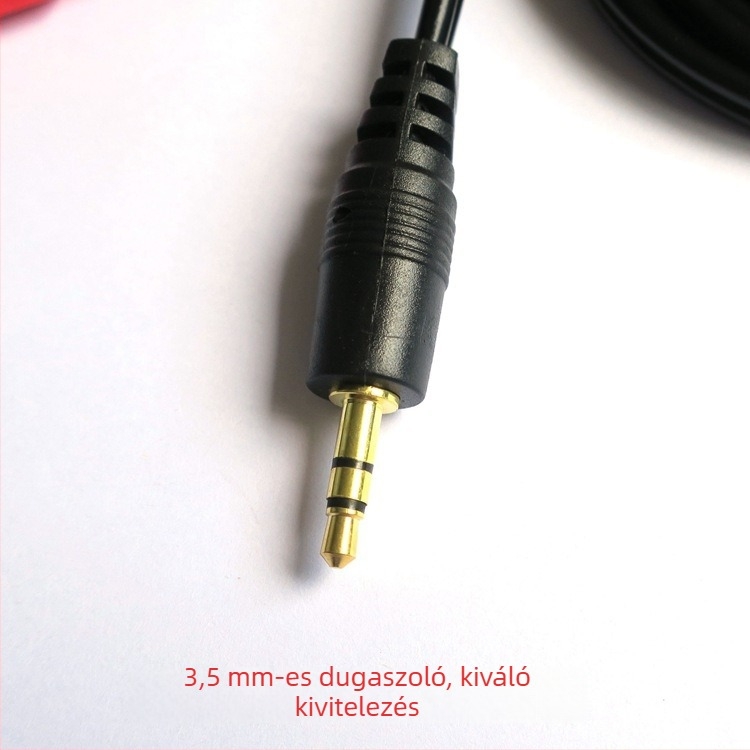 3,5 mm-es sztereó audió kábel osztó 1–2, lapos végű AV-kábel hanghoz és videóhoz