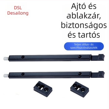 Deleroon kétpontos zár ajtók és ablakokhoz, egyvonalas retesz, ötvözet: cink- és alumíniumötvözet, modern minimalist stílus