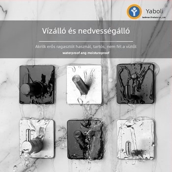 Concise-1 304 rozsdamentes acél fúrás nélküli kampó kabát és gardrób tároláshoz — modern, letisztult stílus