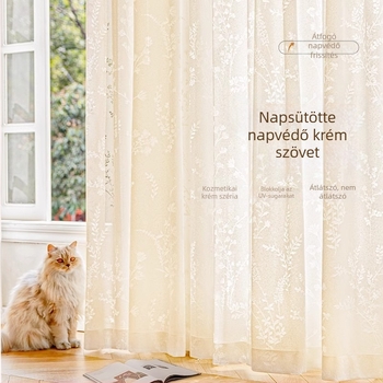 Jacquard poliészter függönyök, fényáteresztők, de nem átlátszóak, nappalira, hálószobára, erkélyre és étterembe