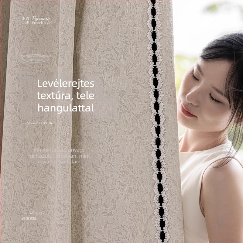 Chenille függönyök, francia stílus, blackout, dombornyomott jacquard minta, nappalihoz