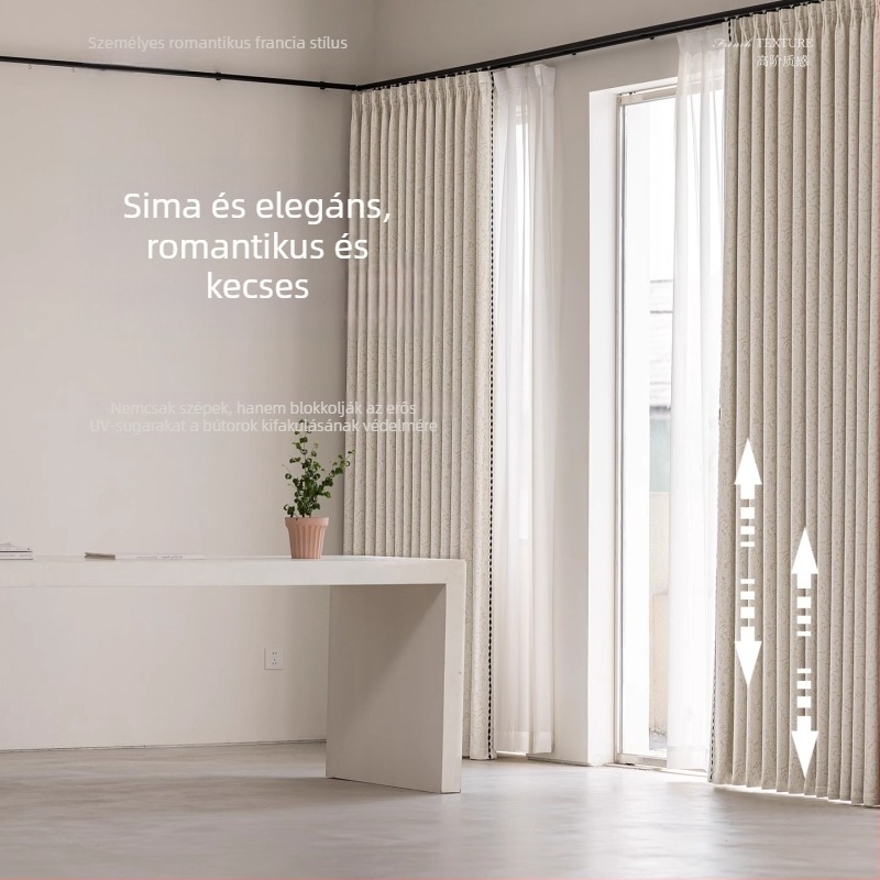 Chenille függönyök, francia stílus, blackout, dombornyomott jacquard minta, nappalihoz
