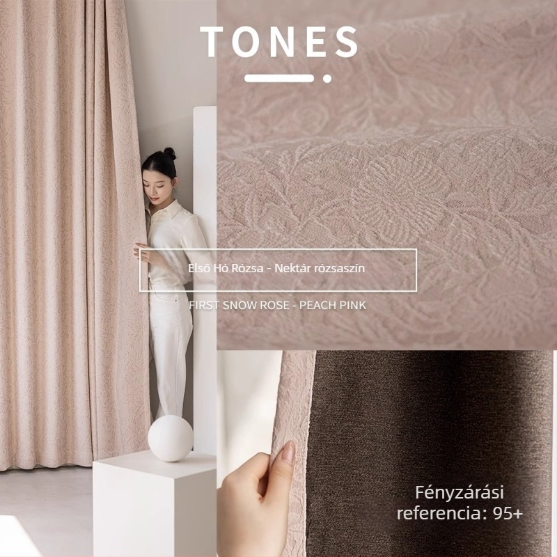 Chenille függönyök, francia stílus, blackout, dombornyomott jacquard minta, nappalihoz