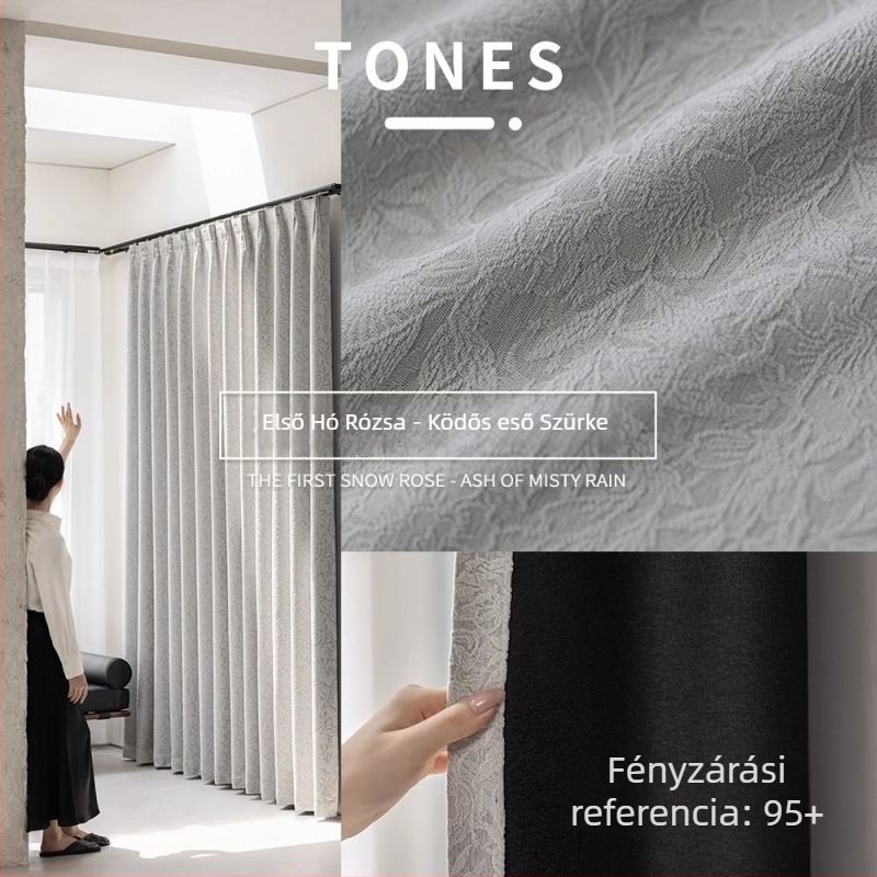 Chenille függönyök, francia stílus, blackout, dombornyomott jacquard minta, nappalihoz